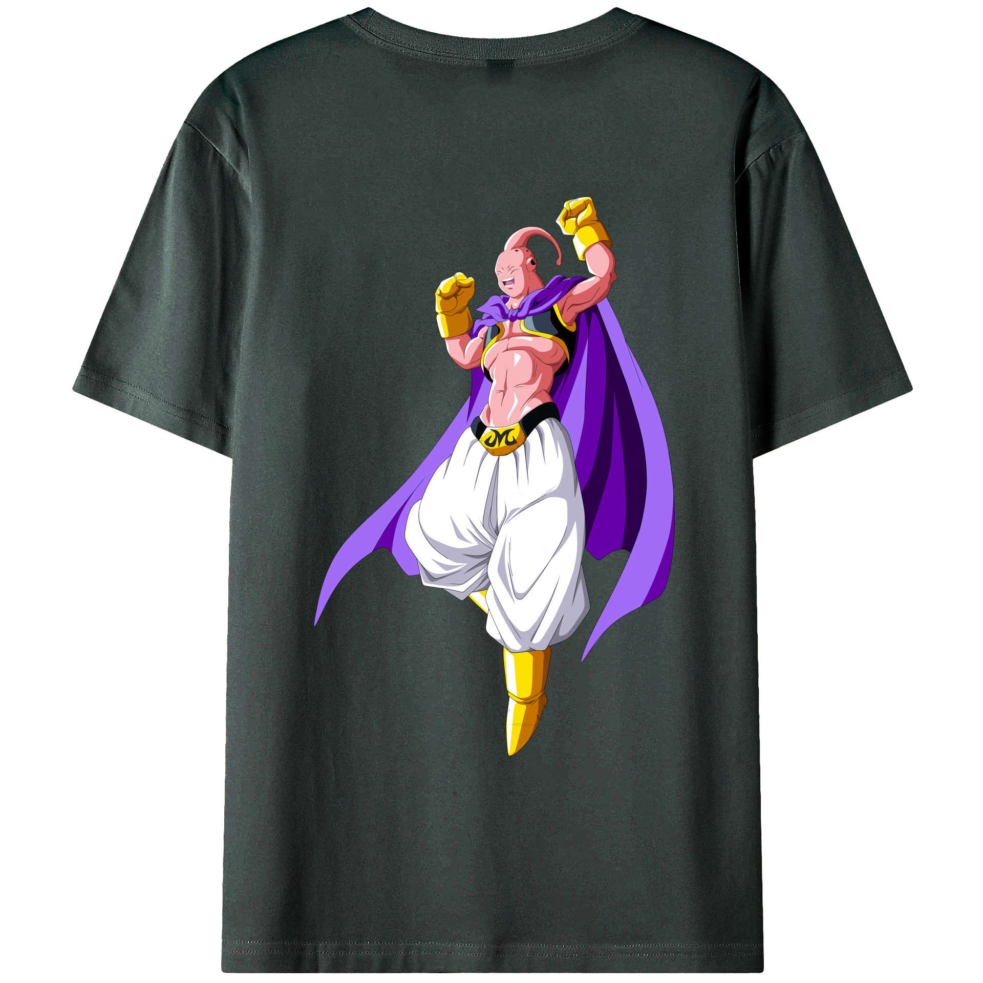 （画像用） ドラゴンボール 魔人ブウ DRAGON BALL Majin Buu 綿100％ メンズ半袖Tシャツ（バックプリント） 通気性
